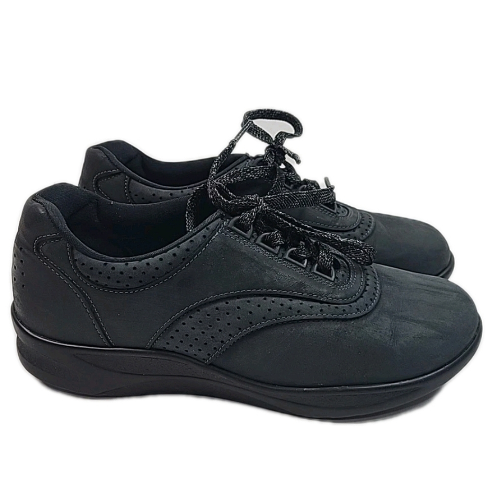 SAS Women's Black Suede Sneakers 7.5M